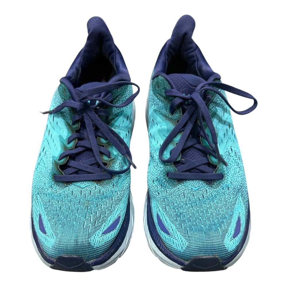 HOKA ONE ONE Clifton 8 Running Shoes Blue Turquoise Men’s Size 11 1119393-BFSB